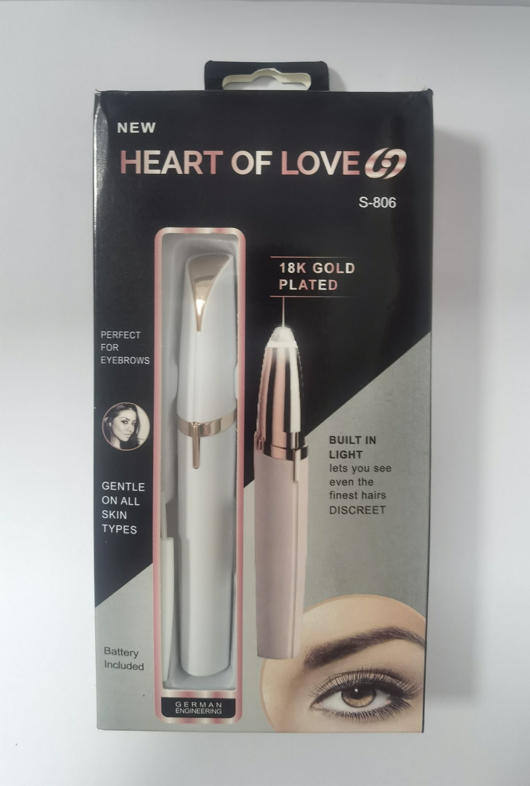 Mini Electric Eyebrow Trimmer Lipstick Brows Pen Hair Remover Painless Razor Epilator with LED Light - Image 5