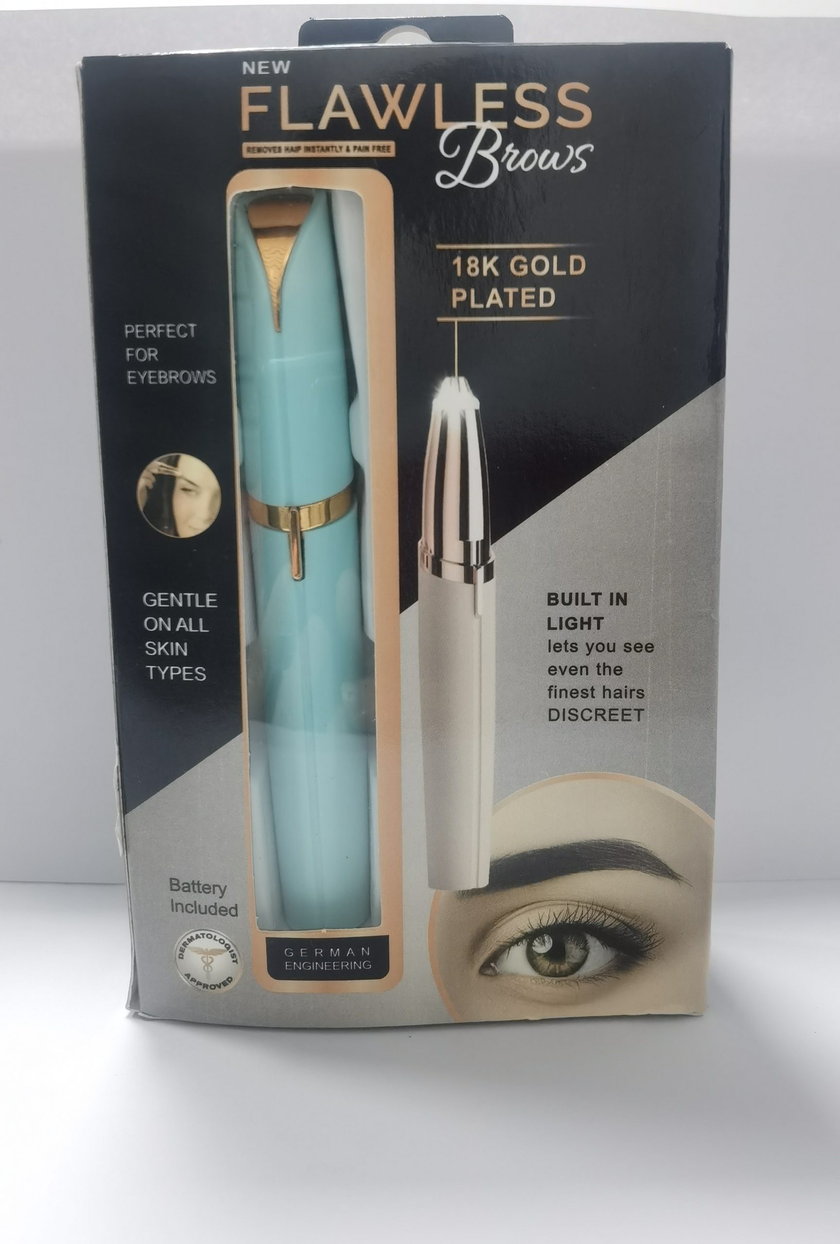 Mini Electric Eyebrow Trimmer Lipstick Brows Pen Hair Remover Painless Razor Epilator with LED Light - Image 6